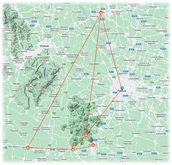 Road Show Padova Map