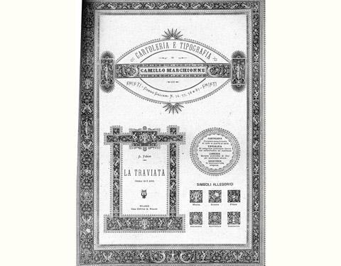 Pagina interna del saggio Caratteri e Fregi del 1893