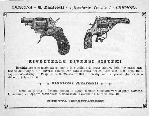 Catalogo dell’armeria Zanicotti (1900)