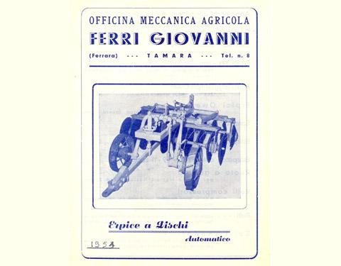 Copertina del dépliant illustrativo