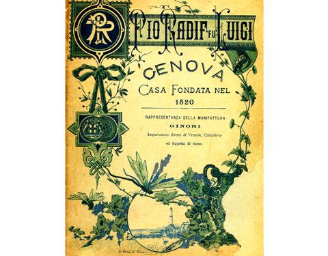 Frontespizio del catalogo originale (1865-70) 