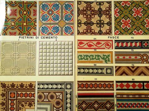 Parte della produzione di piastrelle presenti nel catalogo