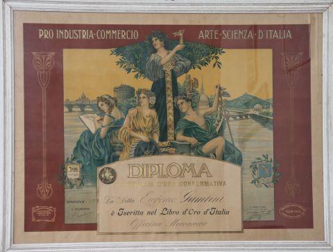 Il diploma di iscrizione nel Libro d'Oro d'Italia, 1908