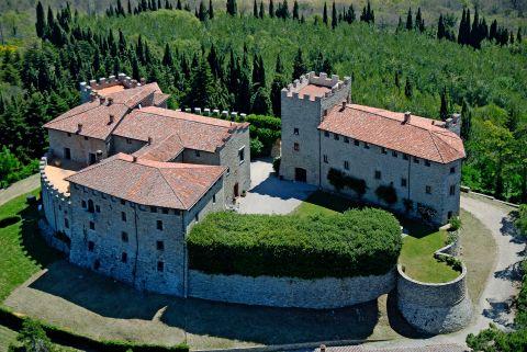 Veduta del castello dall'alto, oggi