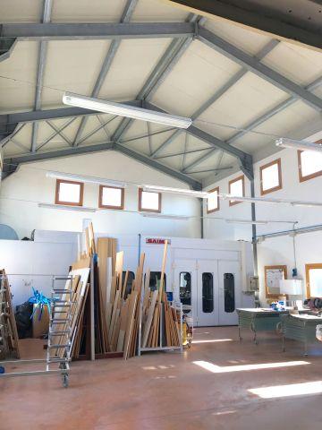 Il magazzino con le diverse tipologie di legname 