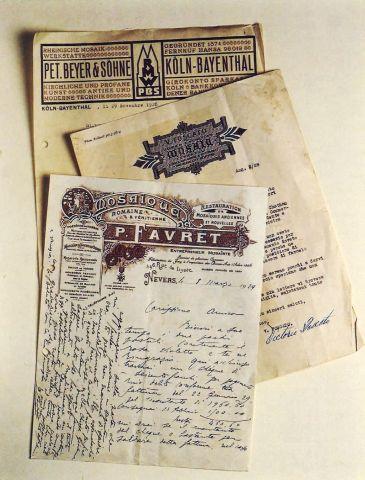 Lettere di richiesta materiali, anni venti 