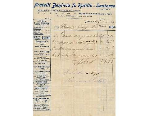 Fattura del 1906