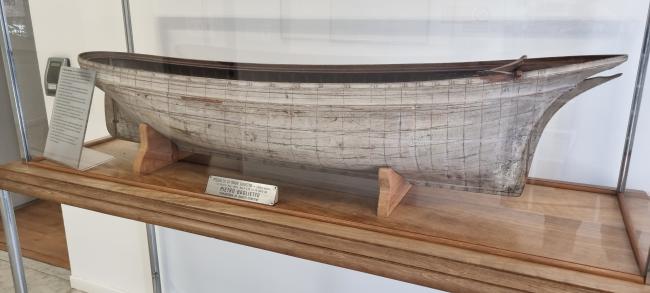 Modello di nave goletta costruito nel 1855, all'età di 14 anni, da Pietro Baglietto 