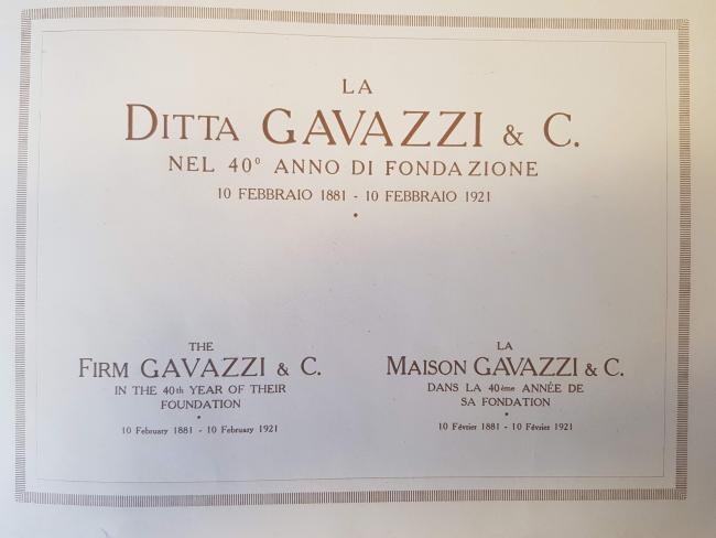 Frontespizio del catalogo, 1921