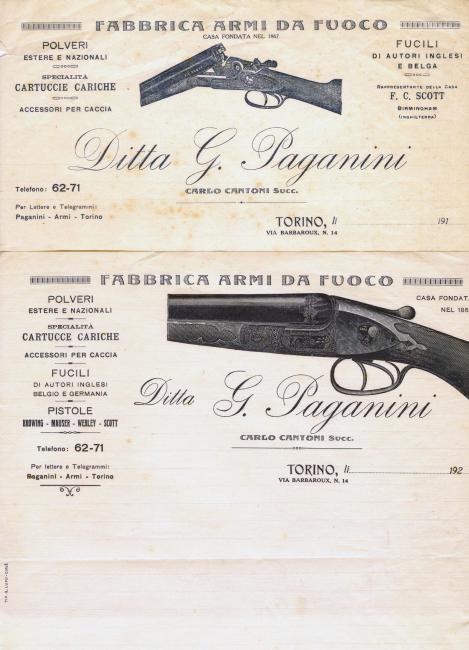 Carta intestata anni 1919 e 1920