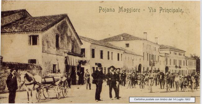 Uno scorcio di Pojana Maggiore in una foto del 1902