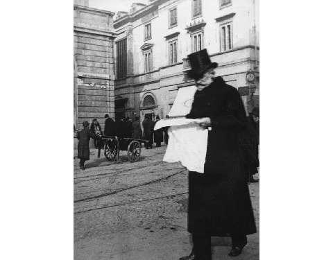 Il Maestro Giuseppe Verdi davanti a Cova (seconda metà ottocento)