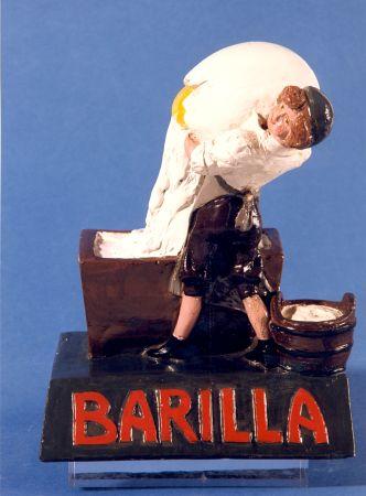 Primo marchio Barilla in scagliola a colori, 1910
