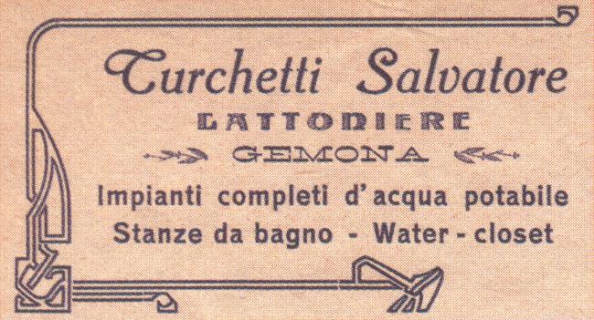 Biglietto da visita, anni Traeta