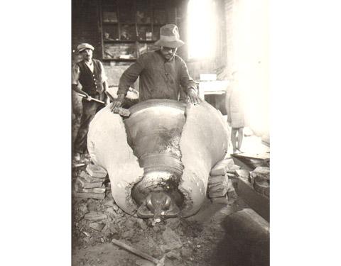 Il Cav. Paolo Capanni al lavoro (inizi del Novecento)