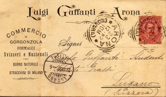 Cartolina pubblicitaria, 1892 