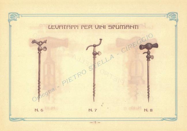 Cavatappi per champagne, catalogo 1923