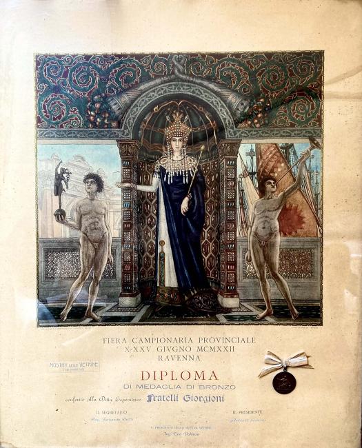 La medaglia di bronzo ricevuta alla Fiera campionaria provinciale di Ravenna, 1922