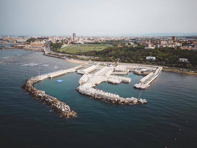 Veduta dello stabilimento balneare, oggi