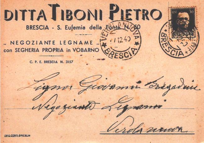 Cartolina postale del 1940
