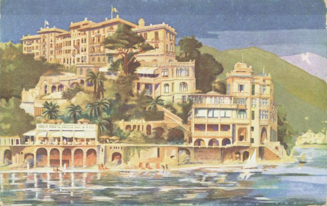 Una cartolina d'epoca dell'hotel