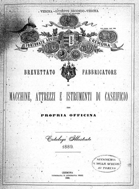 Copertina del catalogo illustrato del 1889