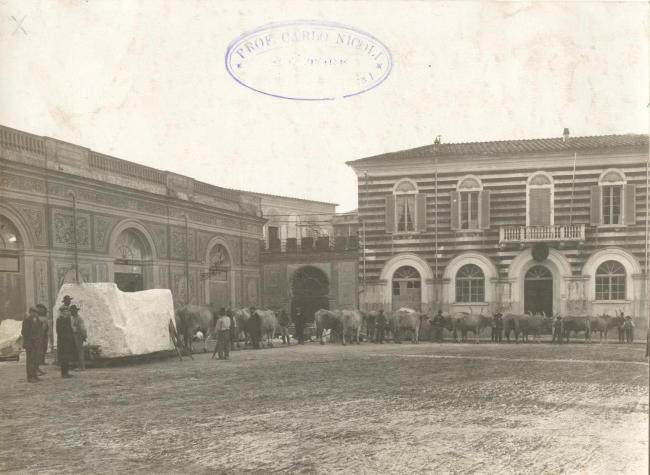 Veduta esterna della casa-laboratorio (fine Ottocento)