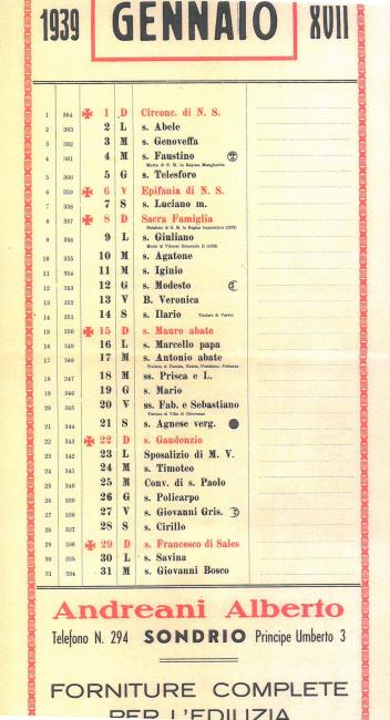 Calendario pubblicitario (1938)
