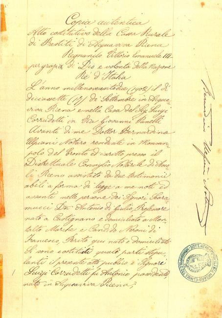 Atto costitutivo del 1902