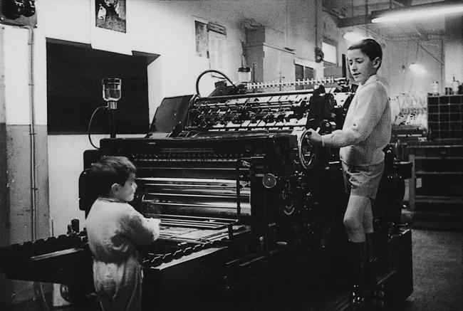 Foto storica della tipografia