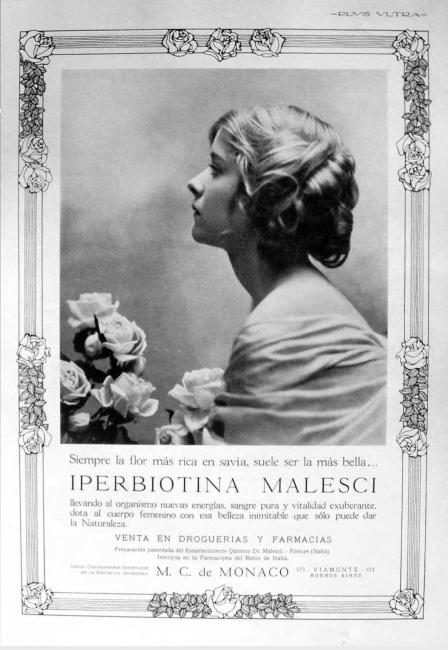 Pubblicità Iperbiotina Malesci (anni venti)