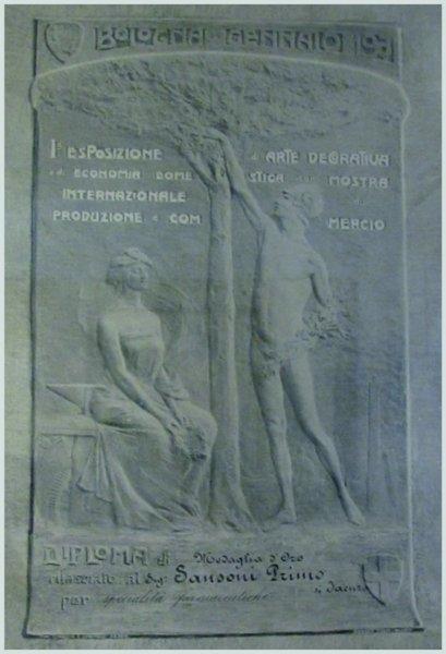 Diploma dell'esposizione internazionale di Bologna del 1907