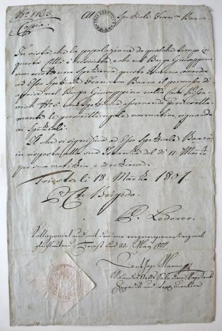 Atto costitutivo del 1801