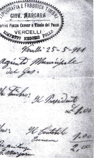 Fattura del 1911