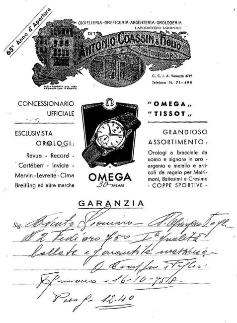 Ricevuta del 1965