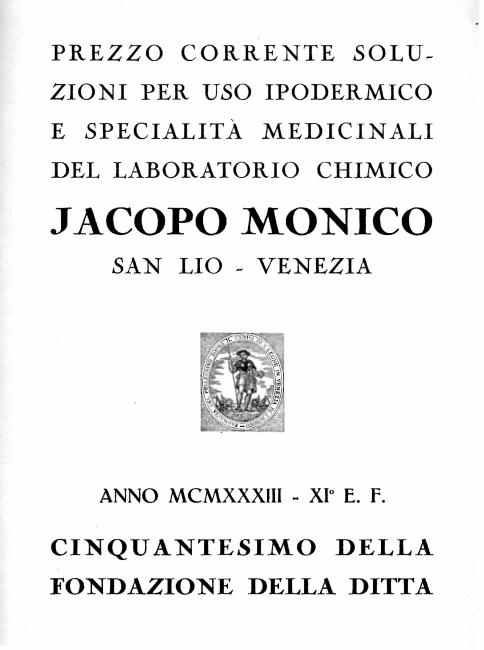 Listino prodotti 1933