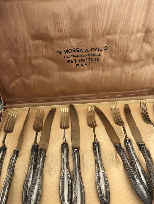 Servizio di posate in argento del primo Novecento 