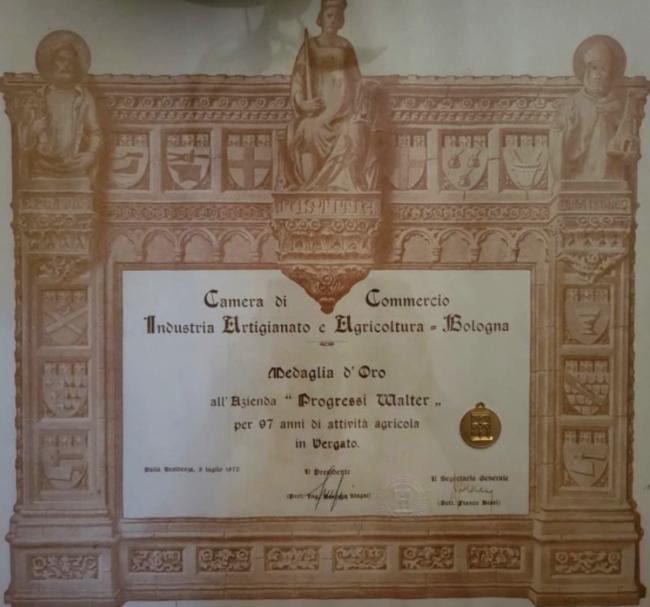 Il riconoscimento della Camera di commercio, 1972  