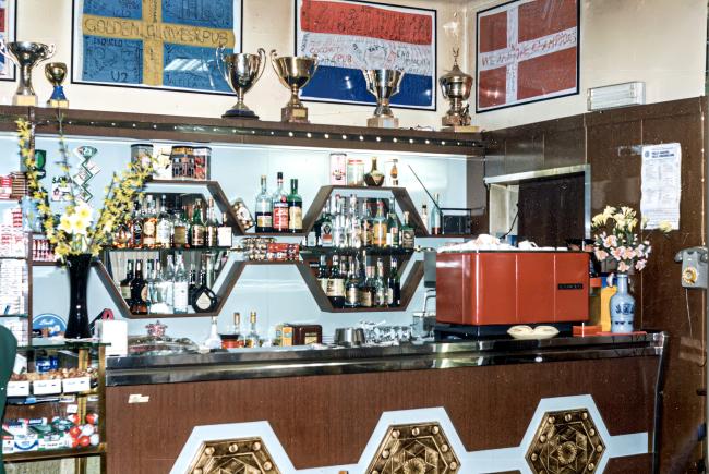 L'interno del bar negli anni Settanta
