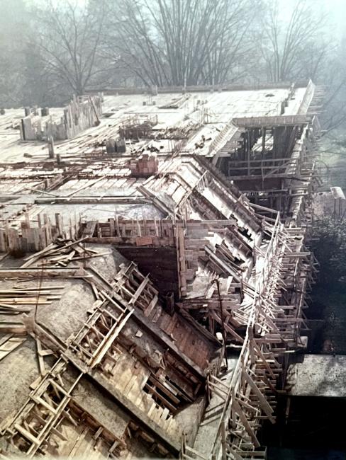 Il cantiere di viale Regina Margherita a Monza, 1966 
