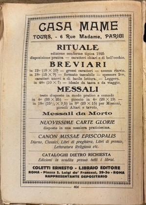 Pubblicità su "Annuario cattolico italiano", 1926