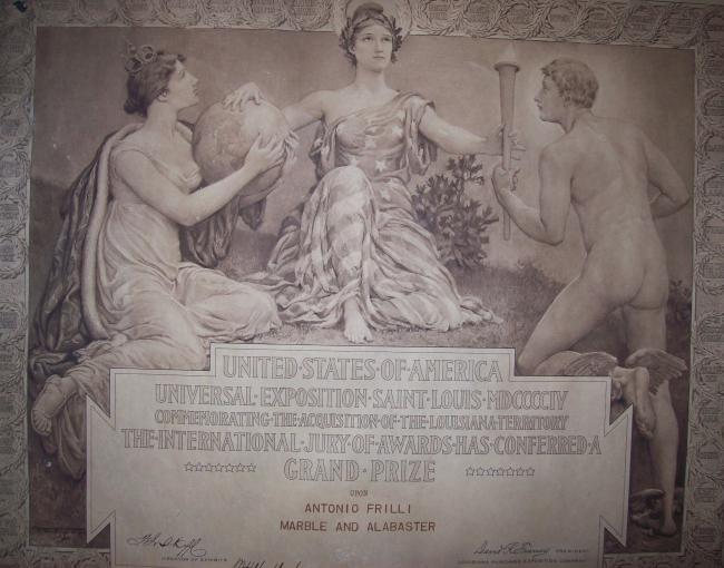 Esposizione Universale di Saint Louis, riconoscimento Grand Prize,1904