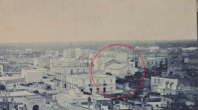 Veduta di Bisceglie con evidenza sul Teatro, 1930