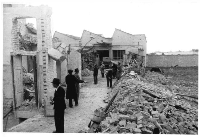 La distruzione dopo il bombardamento del 10 ottobre 1944