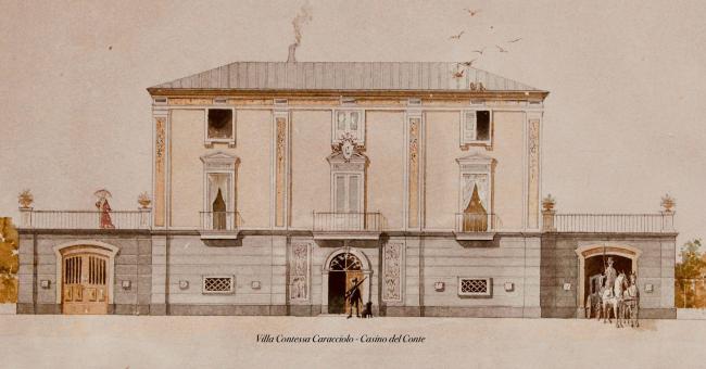 Illustrazione del Casino di caccia del Conte nella tenuta Agricola Contessa Caracciolo, Contessa, 1765