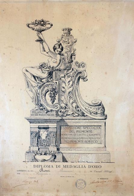 Diploma di Medaglia d'oro, 1903